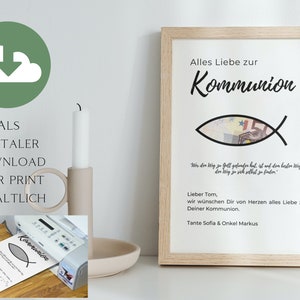 Geldgeschenk Kommunion  personalisierbar,mit Namen