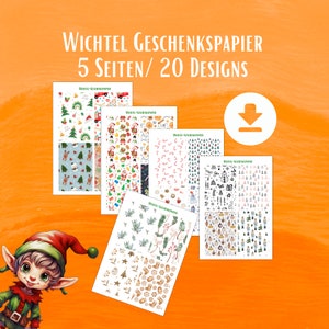 Wichtel Geschenkpapier in 20 Designs