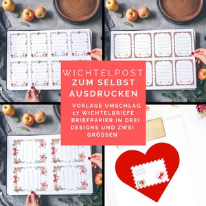 grosses Wichtelpost-Paket zum selbst ausdrucken, PDF, Wichtel, Wichtelbriefe, Umschlag