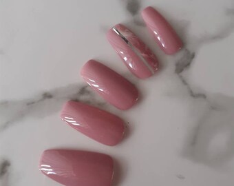Marmor Falsche Nagel Etsy