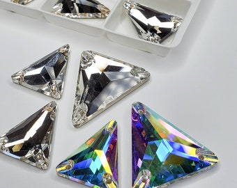 Slim Triangle Crystal Glass Sew on - TOP QUALITY