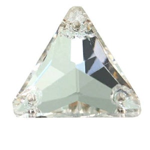 crystal TRIANGLE Glass Sew on Rhinestone - clear