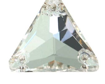crystal TRIANGLE Glass Sew on Rhinestone - clear