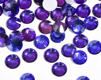 PURPLE VELVET Rhinestones High Quality - GLASS- flat back #087 - ss12 - ss16 - ss20 - ss30 -