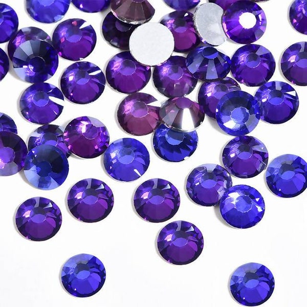 PURPLE VELVET Rhinestones High Quality - GLASS- flat back #087 - ss12 - ss16 - ss20 - ss30 -