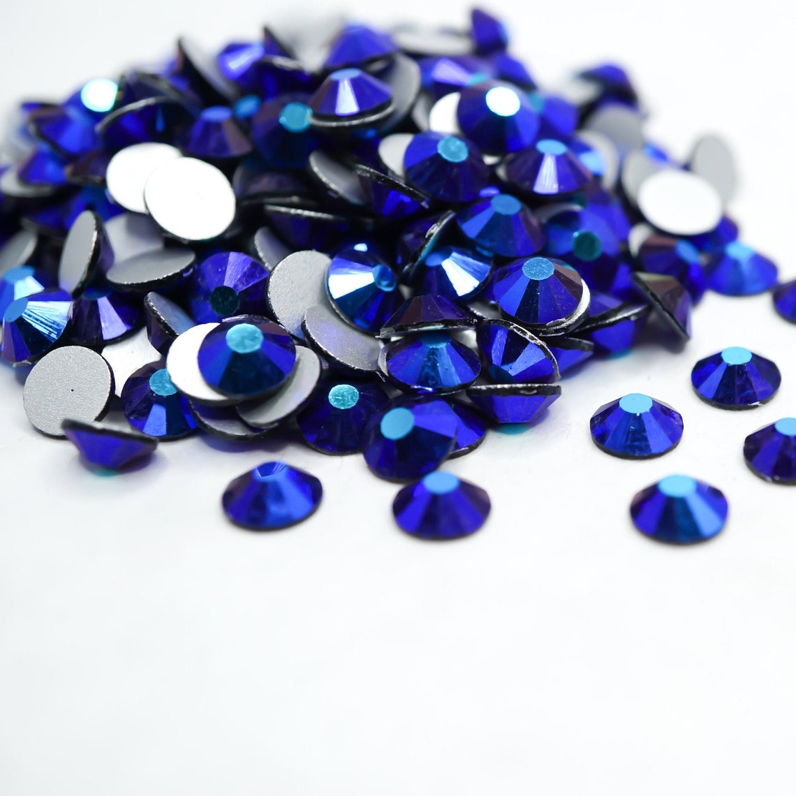 Jet Black AB Rhinestones High Quality GLASS Flat Back Etsy