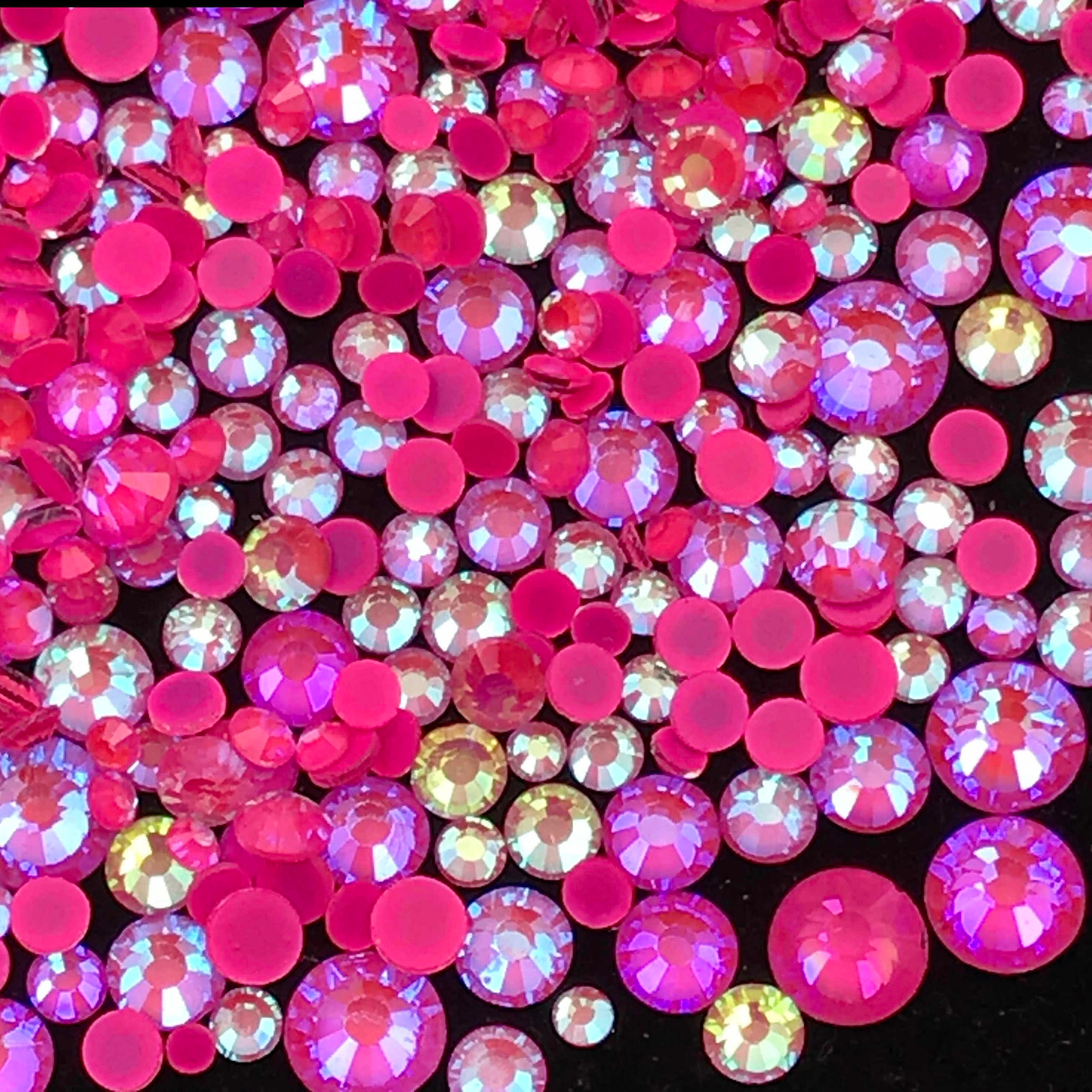 1440 Neon AB Rhinestones High Quality GLASS Flat Back | Etsy