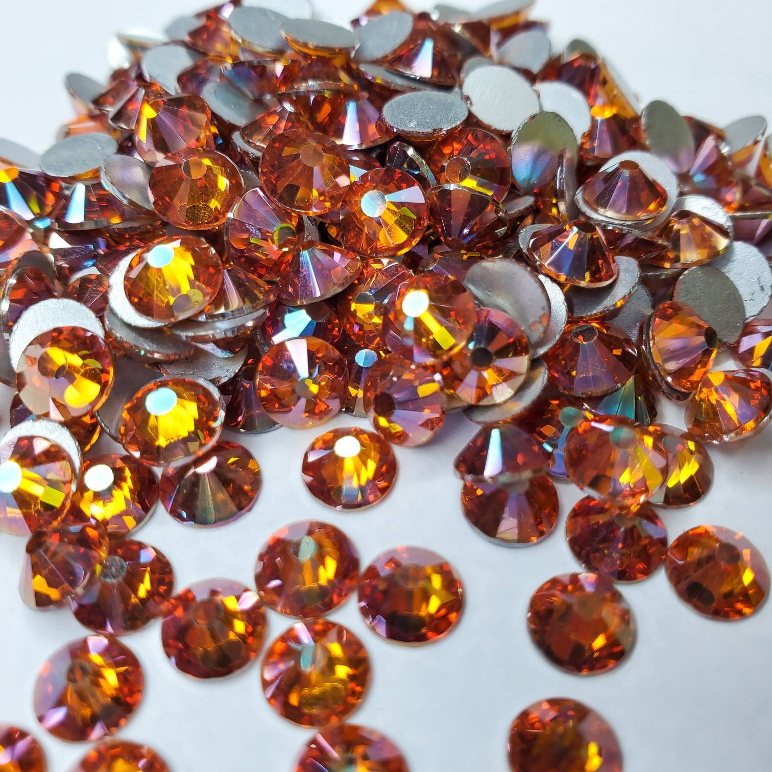 Amber Rhinestones High Quality - GLASS- Flat Back - Ss12 - Ss16 - Ss20 ...