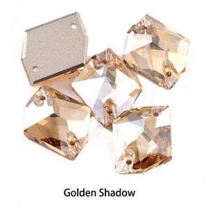 GOLDEN SHADOW - Cosmic Glass Sew on Rhinestone