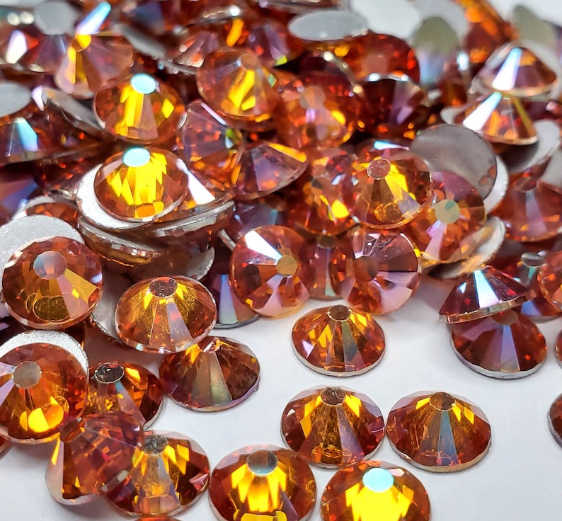 ss30 - Amber Rhinestones High Quality ss12 ss20 ss16 GLASS- flat back