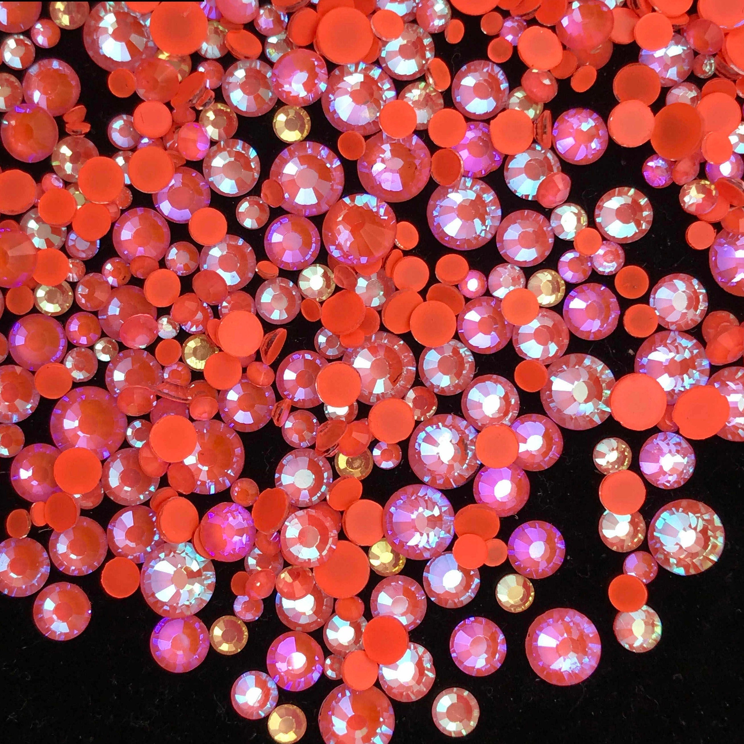 1440 Neon AB Rhinestones High Quality GLASS Flat Back | Etsy