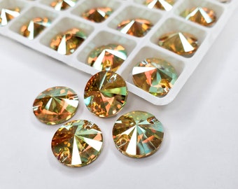 Crystal Sun - RIVOLI Glass Sew on Rhinestone - high quality sewing Crystal