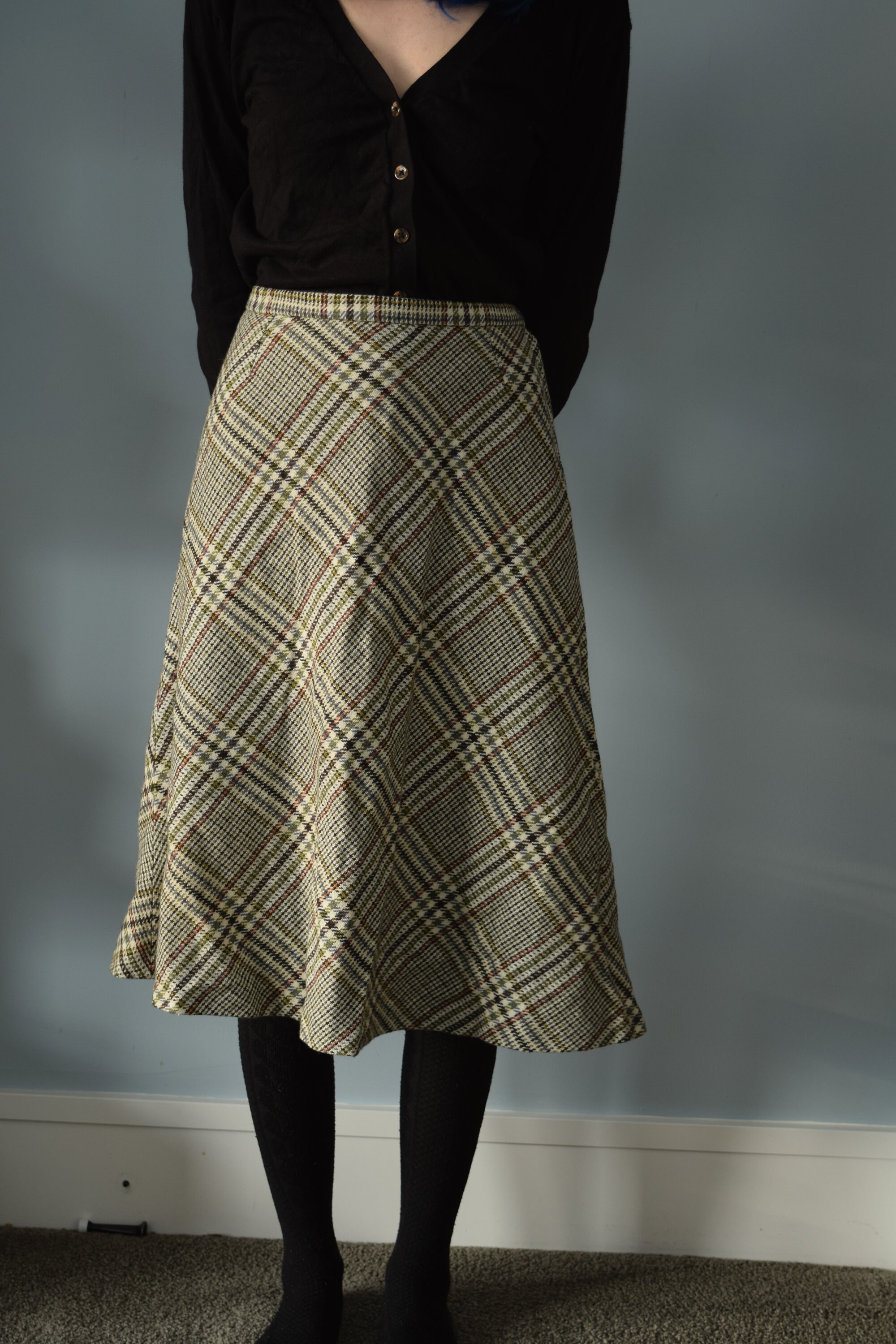 Vintage Beige Wool Skirt - Etsy Canada