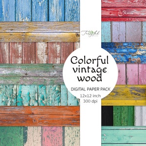 Colorido papel digital de madera vintage, fondo de madera, textura de madera, grano de madera, papel de scrapbooking, fondo de madera, madera rústica, madera roja