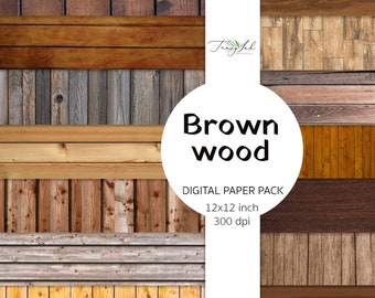 Brown wood digital paper, rustic wood wallpaper, wood background, wood texture, wood grain, scrapbook paper, wood backdrop, rustic wedding