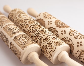 Decorative Rolling Pin Rotating
