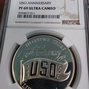 1991-S USO Anniversary Silver Dollar PF 69 Ultra Cameo NGC