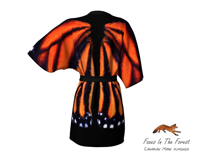 Monarch Butterfly Short Kimono Robe / Colorful Wedding Etsy