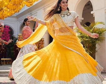 yellow lehenga for haldi with price