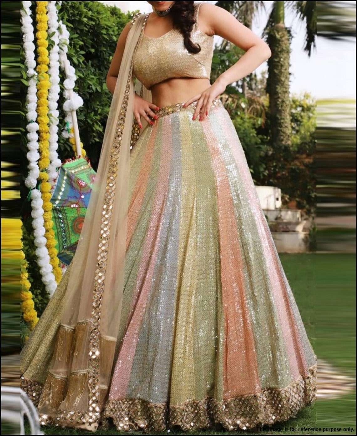multicolor lehenga designs