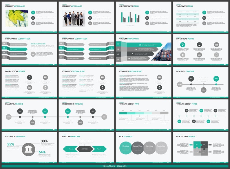 Elite Powerpoint Template For Modern Corporate Business Etsy