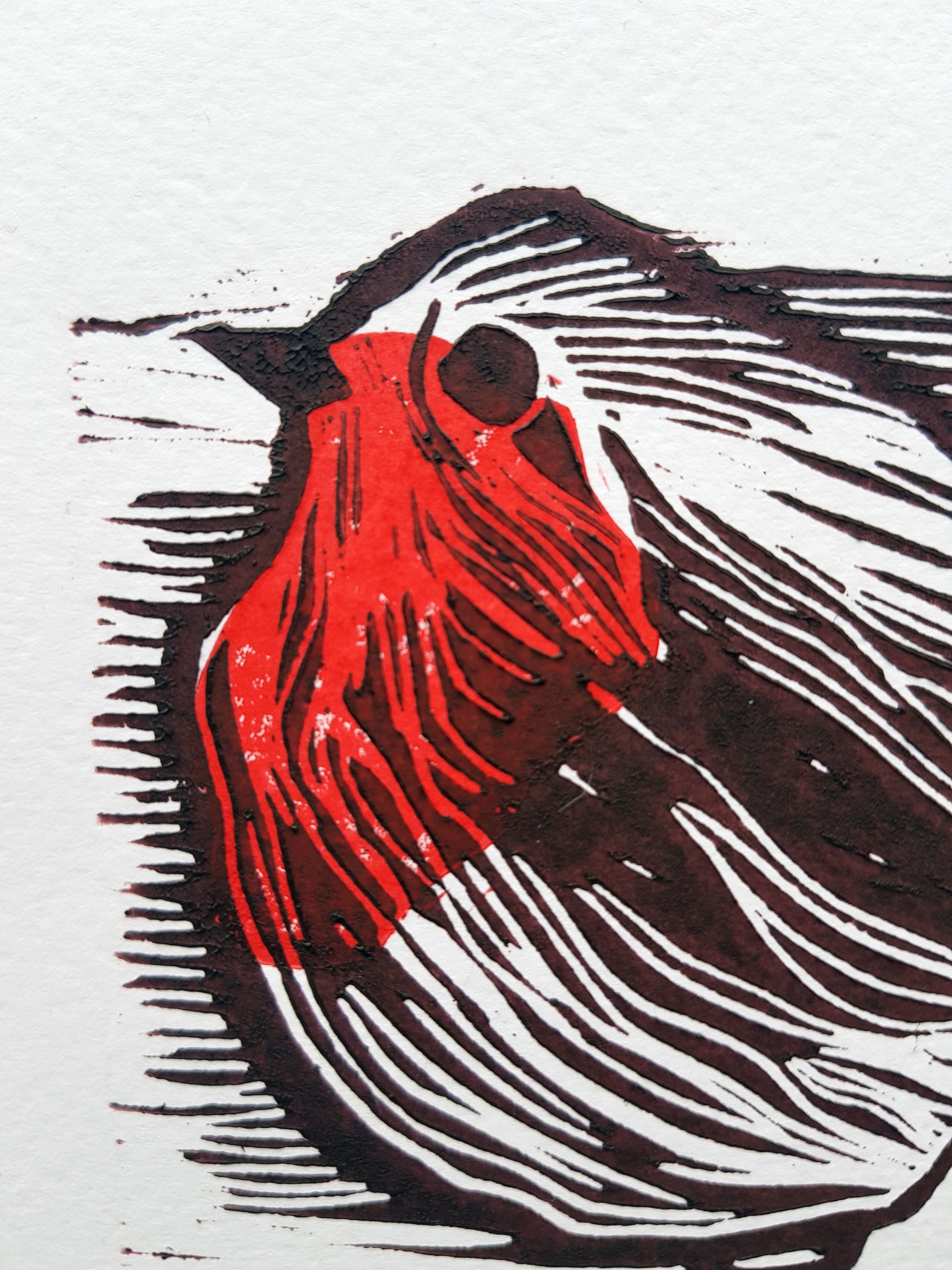 Robin Lino Print Lino Art Lino Print Linocut Art Robin Etsy