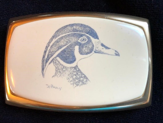 Wood Duck Belt Buckle by Lou DePaolis - image 1