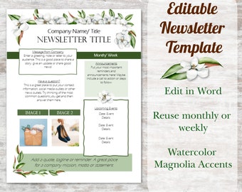 HOA Newsletter/ Neighborhood Newsletter/ Editable Newsletter | Etsy