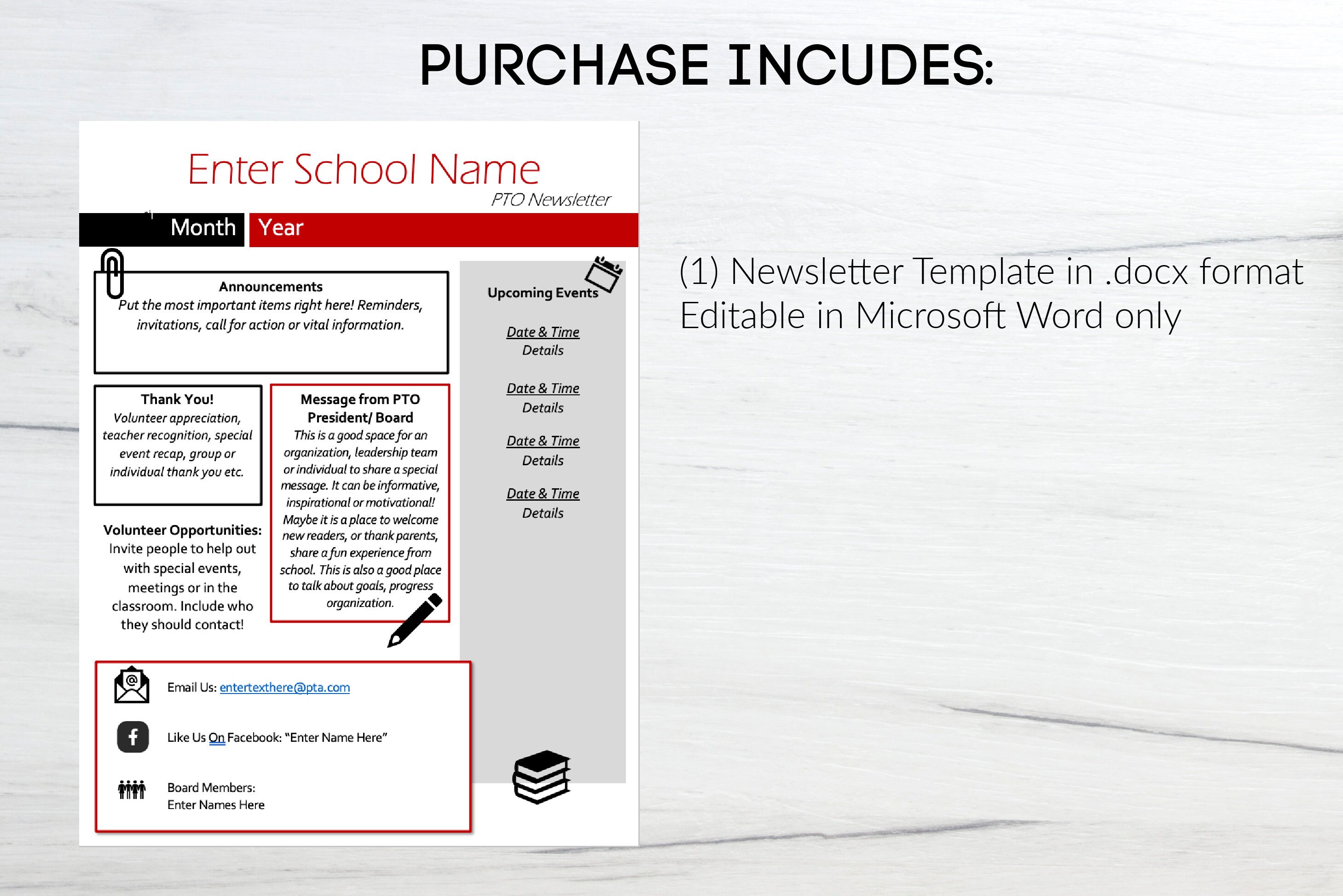 School Colors Newsletter Template Printable Or Email Etsy Uk School Colors Newsletter Template Printable Or Email Etsy Uk