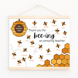 Teacher Appreciation Gift from Class | Personalized Teacher Gift | End of Year Teacher Present | DIY Canva Gift Template | Thank you