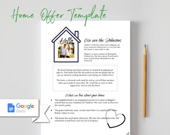 Home Offer Letter/ Editable Template/  Home Buying Letter/ Letter to Seller/ Visual/  Editable/ Printable/ Real Estate Letter/ Cover Letter/