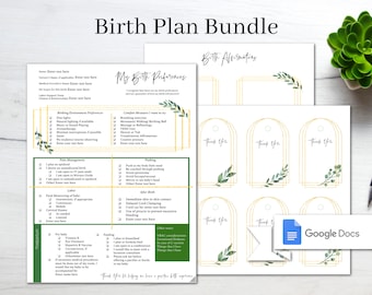 Printable Birth Plan Template / Easy To Use Birth Plan / - Etsy Canada