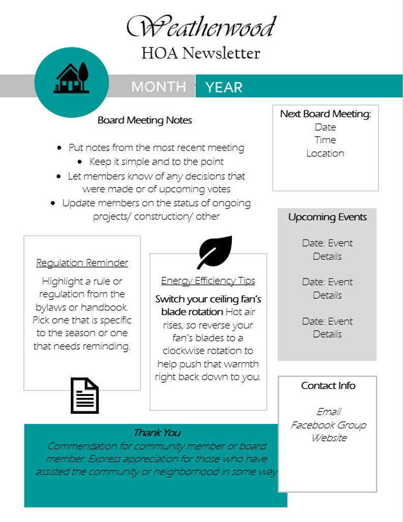 hoa newsletters hoa newsletters