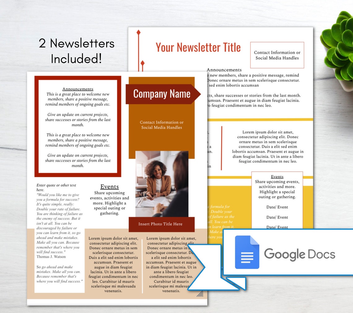 Editable Newsletter Template /google Docs/ Digital Newsletter/ Business Editable Newsletter Template /google Docs/ Digital Newsletter/ Business