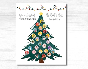 Regalo de Navidad para el maestro de la clase / Regalo con foto para el maestro / Regalo con foto de Navidad / Luces de Navidad / Regalo para el maestro del estudiante