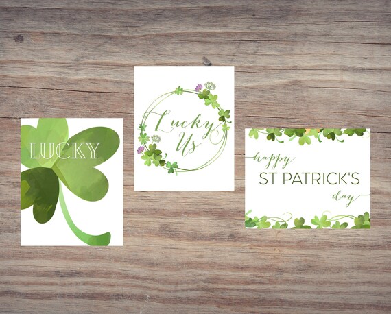St Patrick's Day Printable/ St Patricks Package / Lucky Us/ Lucky Printable
