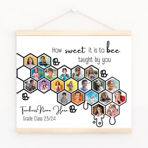Regalo per la settimana di apprezzamento degli insegnanti dalla classe / Regalo per l'insegnante con foto / Regalo per l'insegnante di fine anno / Fai da te su Canva / Regalo personalizzato