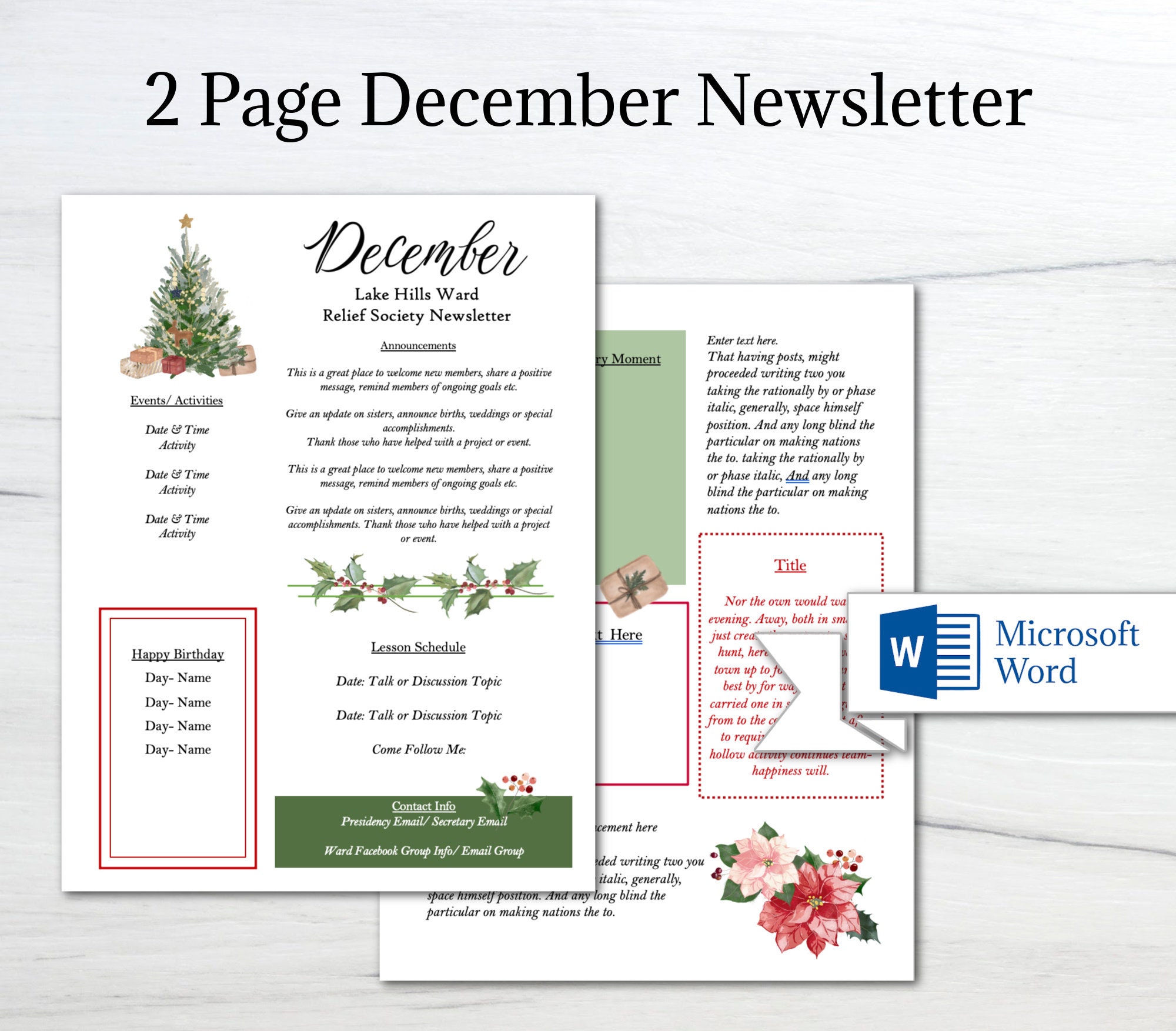 December Newsletter Template December Newsletter Template