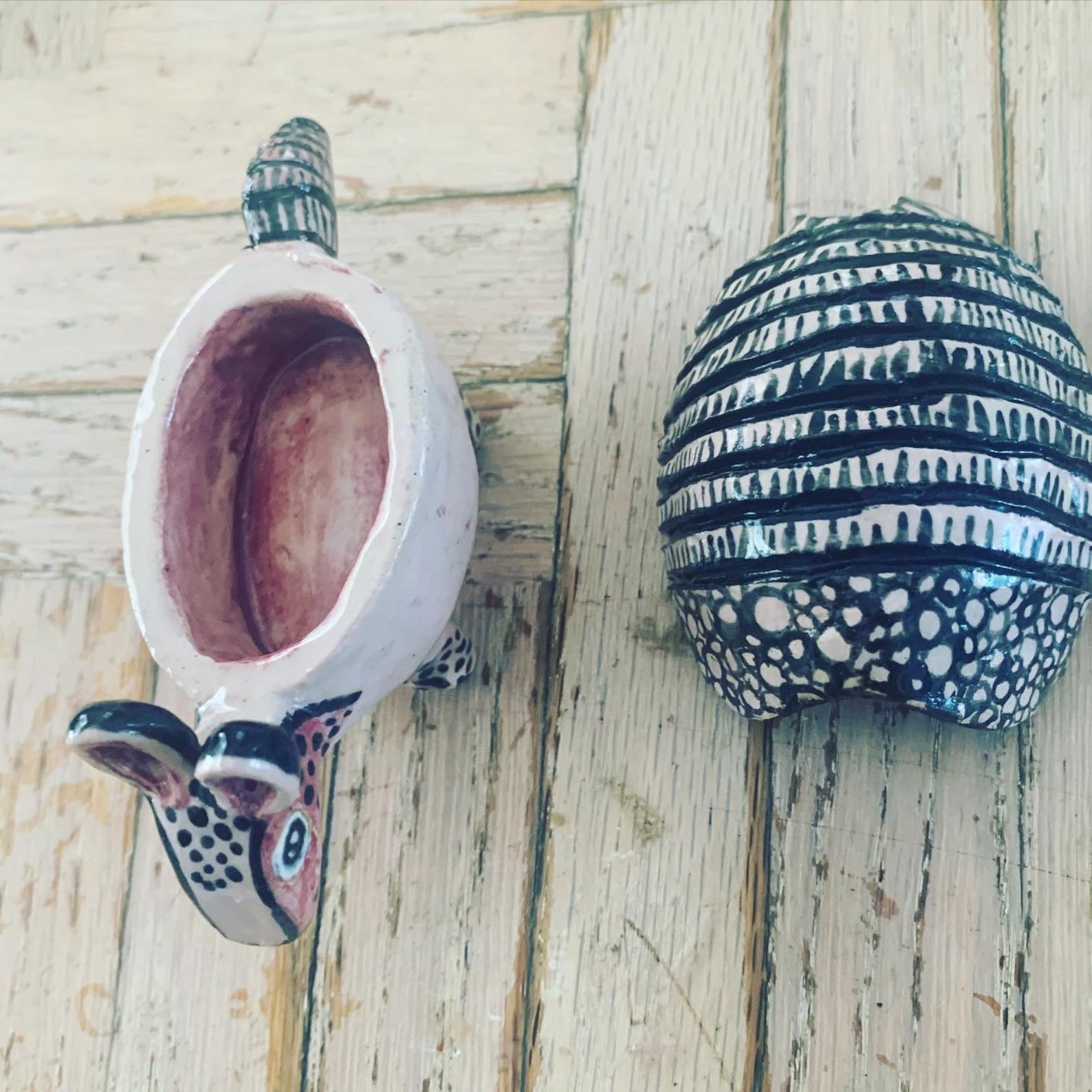 Ceramic armadillo box Etsy