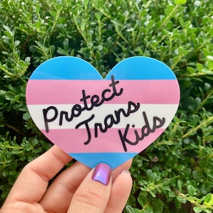 Protect Trans Kids Waterproof Vinyl Sticker