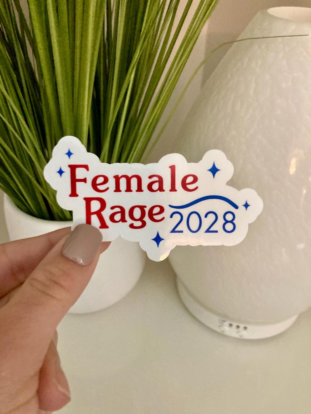 Female Rage Election 2028 Waterproof Handmade Sticker - Etsy
