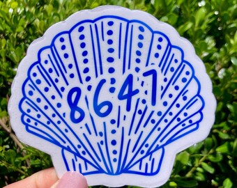 8647 Sea Shell Sticker | Subtle Anti-Trump Gift