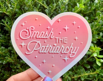 Smash the Patriarchy Retro Handmade Vinyl Sticker
