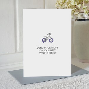 Cycling Baby Card: gefeliciteerd met je nieuwe fietsmaatje, kersverse ouders, grootouders en adopties. Kan worden gepersonaliseerd, plasticvrij