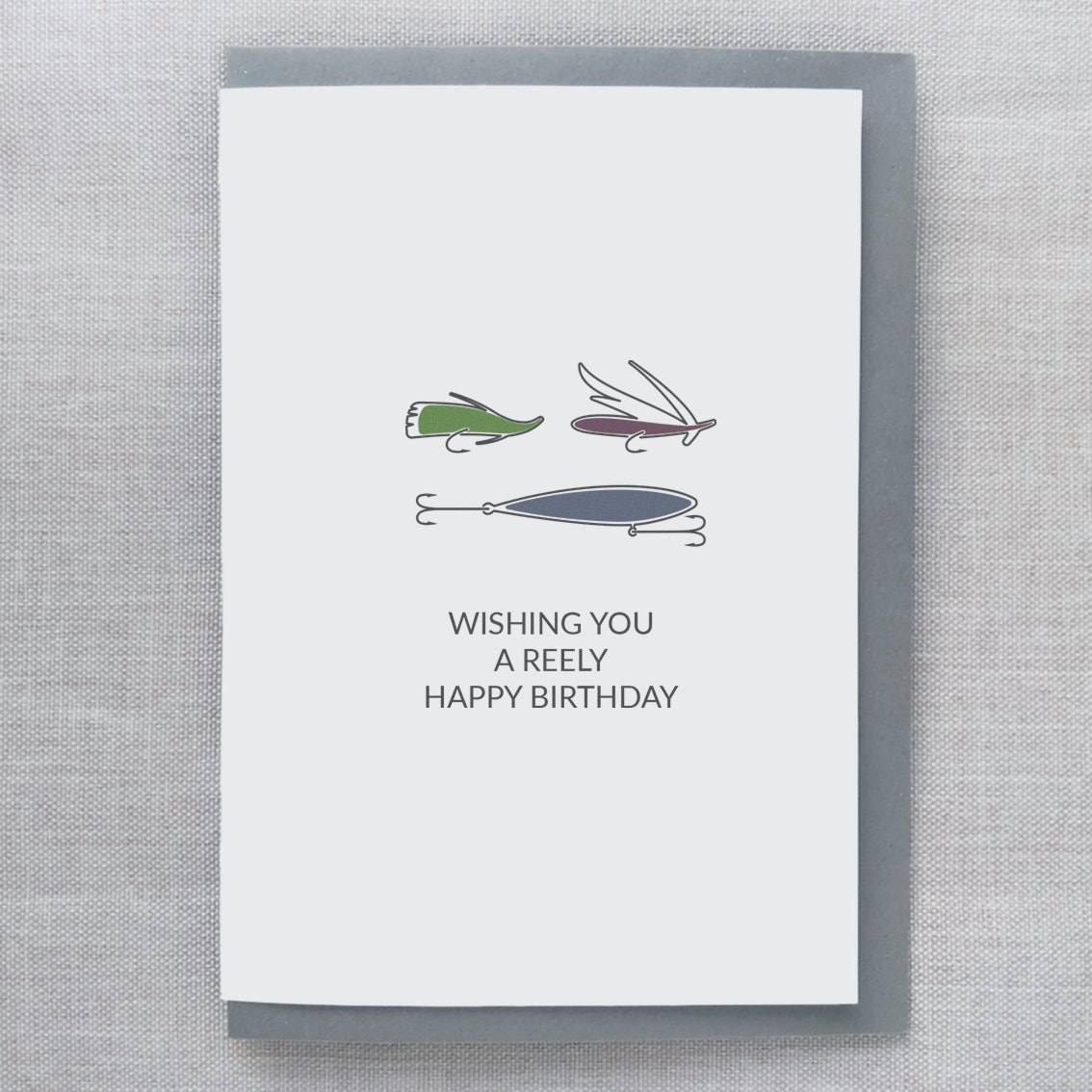 Fishing Birthday Card Wishing You A Reely Happy Etsy