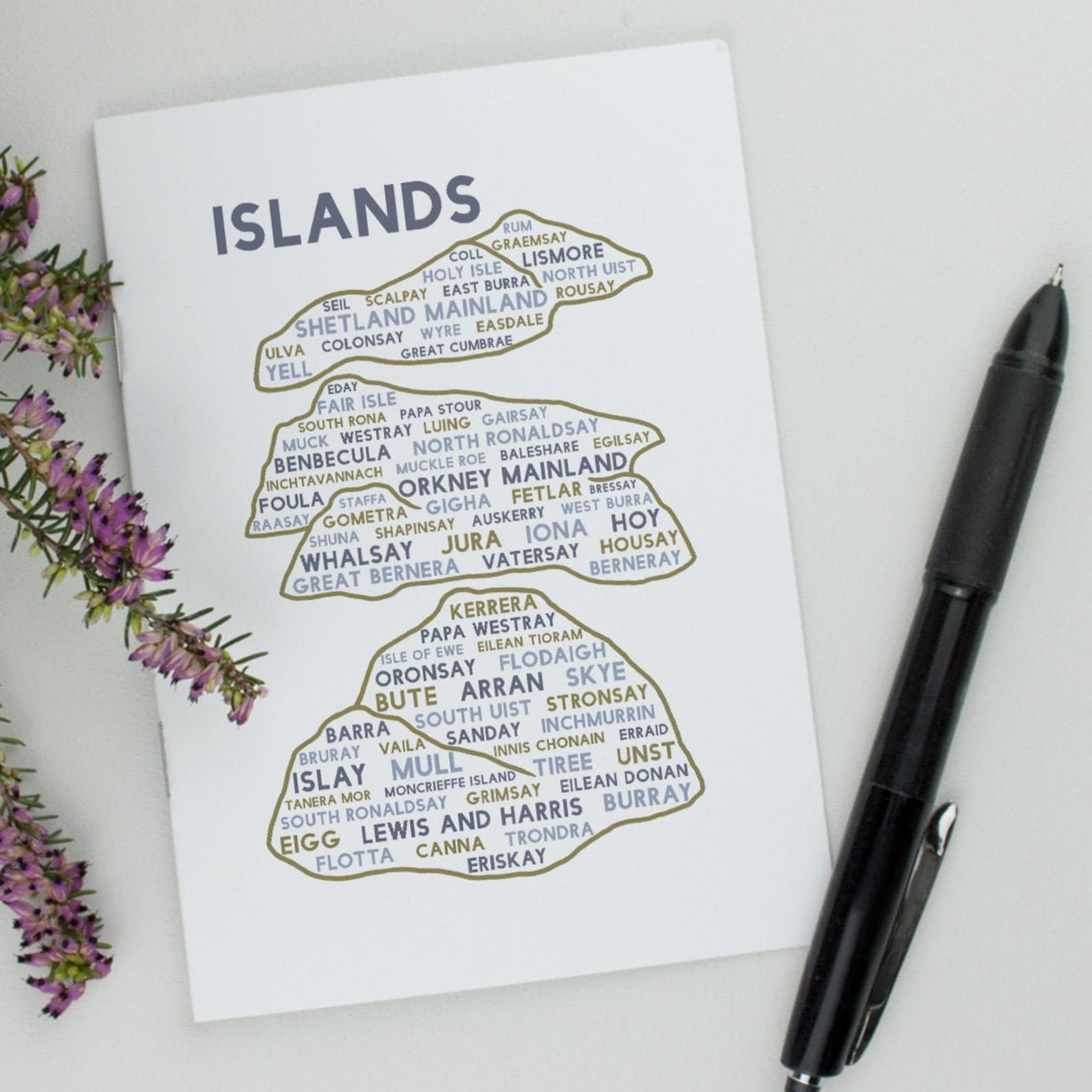 Islands Notebook With 24 Blank Pages Souvenir of Scottish Etsy