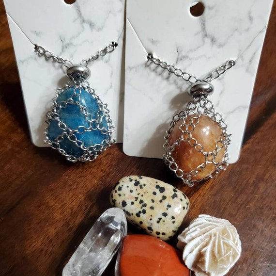 Crystal Stone Holder Necklace Crystal Pendant Holder Adjustable Necklace  Cord | eBay