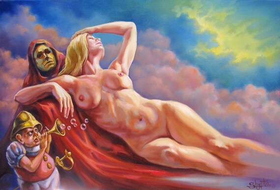 Erotic art, Mysterious Dwarf, Nudity female, Nude woman, Sensual Body, Surr...