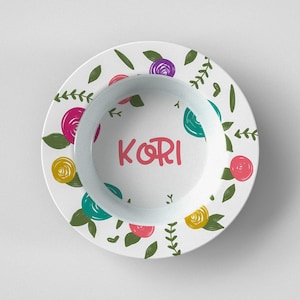 Easter Floral 2 Bowl | Easter | Gift Idea | Personalized | Dishwasher Safe | Oven Safe | Microwave Safe | DecoWare®