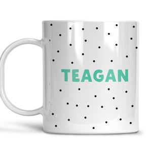 Valentine Black Dot Mug | Valentines Day | Gift Idea | Personalized | Dishwasher Safe | Microwave Safe